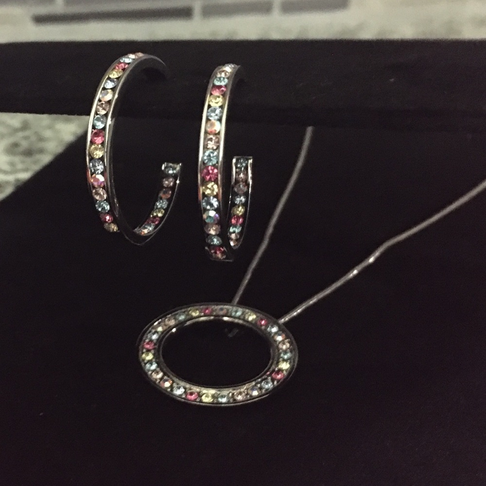 Rainbow Earrings & Necklace Set
